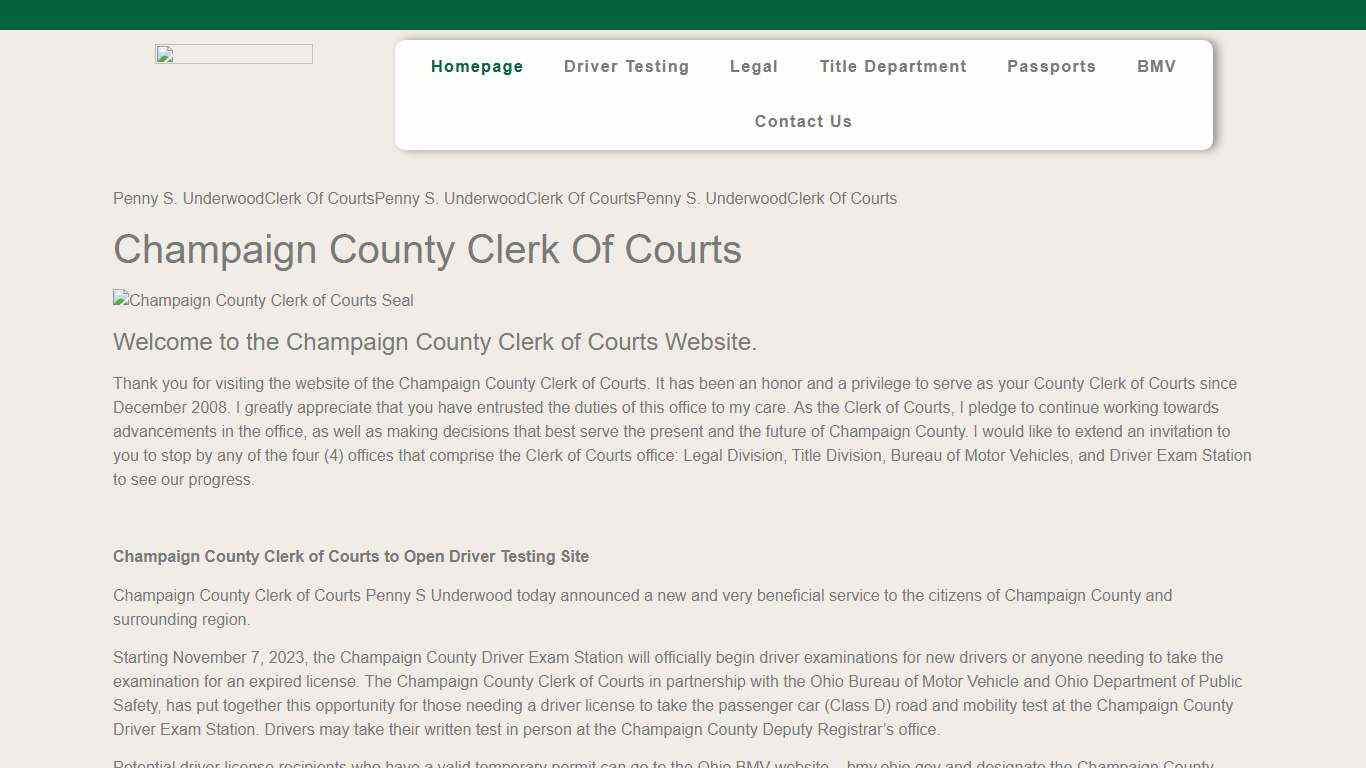 Champaign Clerk Of Courts